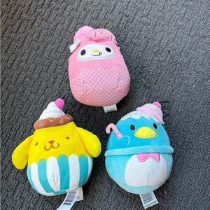 Sanrio Squishmallows – My Melody, Pompompurin, Tuxedosam (6”)